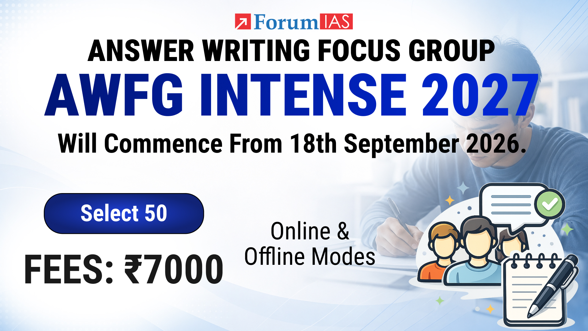 AWFG Intense 2027 Program fee for Select 50 Students only (Morning Batch - 7am)